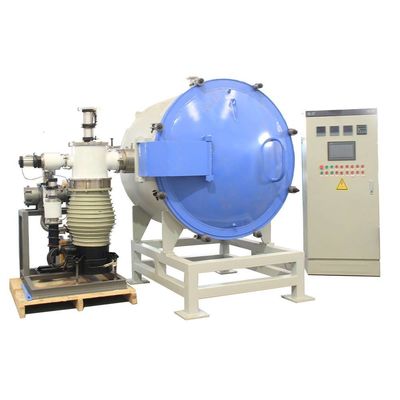 کیفیت  CE Industrial Vacuum Muffle Furnace Up To 1600C With Diffusion Vacuum Pump Unit کارخانه